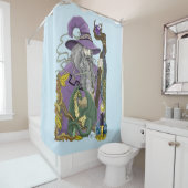 Rideaux De Douche Assistant Imaginaire Dragon violet (En situation)