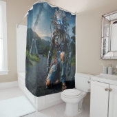 Rideaux De Douche Astral Blue Jeans guerrier (En situation)