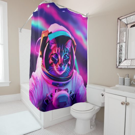 Rideaux De Douche astronaute (En situation)