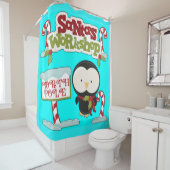 Rideaux De Douche Atelier père Noël Penguin (En situation)