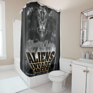 Rideaux De Douche Attaque à la galaxie de la bière 4 envahie par des