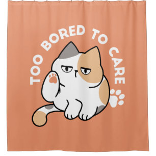 Rideaux De Douche Attitude de chat paresseux – Trop blasé pour s'en