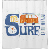 Rideaux De Douche Attrapez l'affiche de vague (Devant)