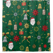Rideaux De Douche Aube De Noël À Main Unique Doddles De Noël Design  (Devant)