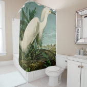 Rideaux De Douche Audubon Héron de neige Oiseaux d'aigrettes blanche (En situation)