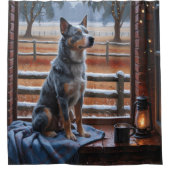 Rideaux De Douche Australian Cattle With Christmas Lights Holiday (Devant)