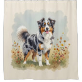 Rideaux De Douche Australian Shepherd Dog Merle Long Tail (Devant)