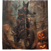 Rideaux De Douche Australien Kelpie équitation moto Halloween (Devant)