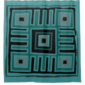 Rideaux De Douche authentique motif africain en tissu de boue (Devant)