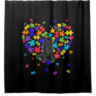 Rideaux De Douche Autism Newfoundland Cute Heart