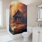 Rideaux De Douche Automne/Automne/Halloween/Peinture rustique (En situation)