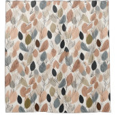 Rideaux De Douche Automne été Russe Eucalyptus Aquarelle Feuilles (Devant)