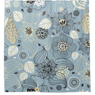 Rideaux De Douche Automne Floral : Design saisonnier élégant