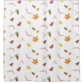 Rideaux De Douche Automne Hiver Feuilles d'automne Pinecone Orange R (Devant)