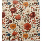 Rideaux De Douche Automne Moderne Automne Botanique Floral (Devant)