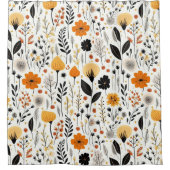 Rideaux De Douche Automne Moderne Boho Automne Botanique Floral (Devant)