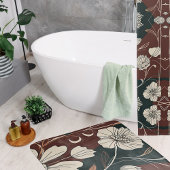 Rideaux De Douche Automne Noir Bloom