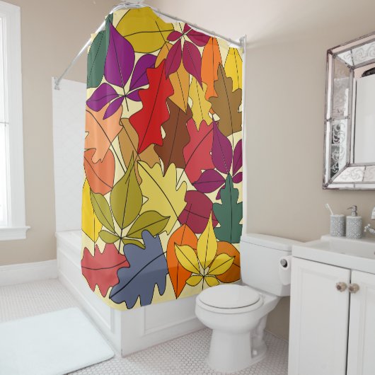 Rideaux De Douche Autres feuilles d'automne (En situation)