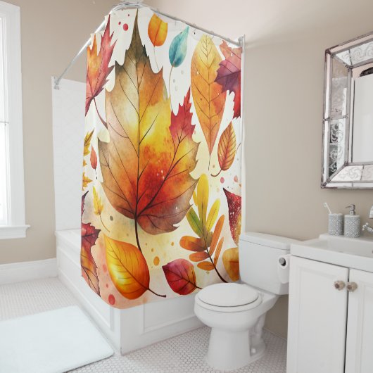 Rideaux De Douche Autumn Leaves (En situation)