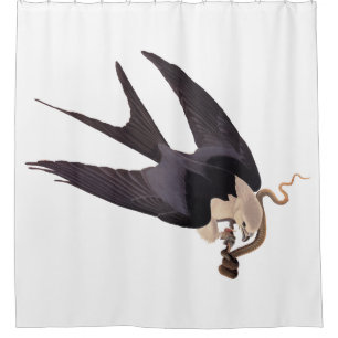 Rideaux De Douche Avaler Queue Hawk avec Serpent Vintage Audubon