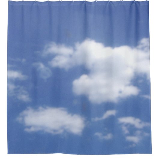 rideaux de douche avec nuages dans un ciel bleu (Devant)