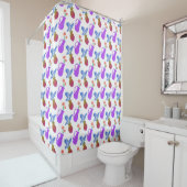Rideaux de douche avec plantes en pots (En situation)