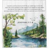 Rideaux de douche avec versets bibliques (Devant)