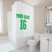 Rideaux De Douche avec White Stripes Sports Jersey (En situation)