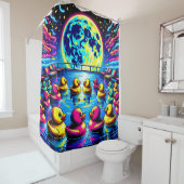 Rideaux De Douche "Aventures en caoutchouc psychédélique" (En situation)