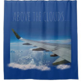 Rideaux De Douche Avion au-dessus des nuages (personnalisable) (Devant)
