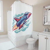 Rideaux De Douche avion/avion de chasse (En situation)