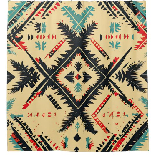 Rideaux De Douche aztec motif moderne quniquet élégant (Devant)