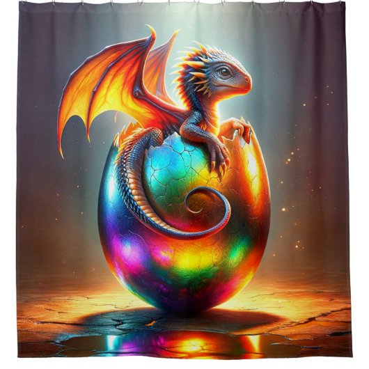 Rideaux De Douche Baby Dragon (Devant)