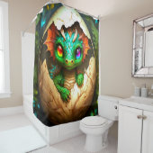 Rideaux De Douche Baby Dragon (En situation)