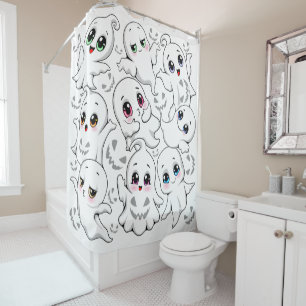 Rideaux De Douche Baby Ghosts Éffrayant mignon Halloween humeur