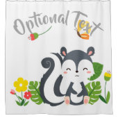 Rideaux De Douche Baby Skunk, Papillon & Fleurs (Devant)