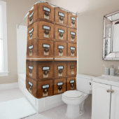 Rideaux De Douche Bac Brown en bois (En situation)