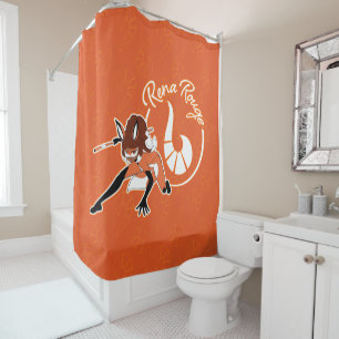 Rideaux De Douche Badge Rena Rouge