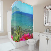 Rideaux De Douche Baie de Hanalei Kauai Hawaii (En situation)