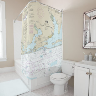 Rideaux De Douche Baie de Pensacola et approches Graphique nautique