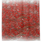 Rideaux De Douche Baies d'hiver rouge vif Baies d'arbre blanc (Devant)