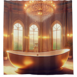 Rideaux De Douche Baigné en or
