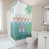 Rideaux De Douche Baigneurs artistiques | Synchro Natation Tropicale (En situation)