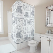 Rideaux De Douche Bain, Angleterre motif style Toile, Jane Austen (En situation)