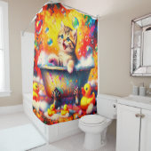 Rideaux De Douche Bain de bulle Kitten (En situation)