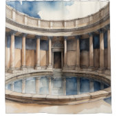 Rideaux De Douche Bain Romain Aquarelle (Devant)