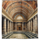Rideaux De Douche Bain Romain Aquarelle 2 (Devant)