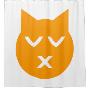 Rideaux De Douche Baiser avec les yeux fermés Emoji Chat