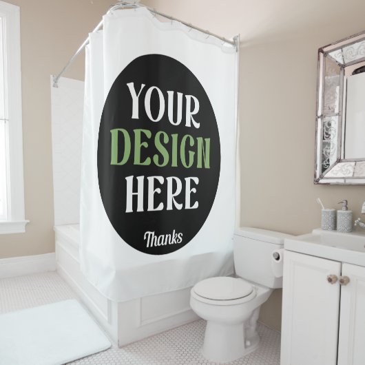 Rideaux De Douche baiser personnalisé, unique, élégant et minimalist (En situation)