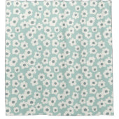 Rideaux De Douche Baisson blanc sur bleu clair (Devant)